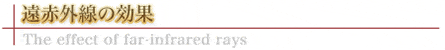 遠赤外線の効果